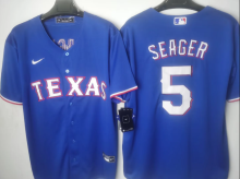 Texas Rangers #5  SEAGER   Dark Blue  Jersey  （五件起批）