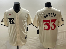 Texas Rangers #53  GARCIA   Beige  Jersey  （五件起批）