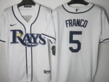 Tampa Bay Rays  #5  FRANCO  White  Jersey  （五件起批）