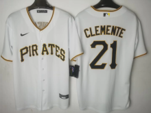 Pittsburgh Pirates  #21   CLEMENTE  White   Jersey  （五件起批）
