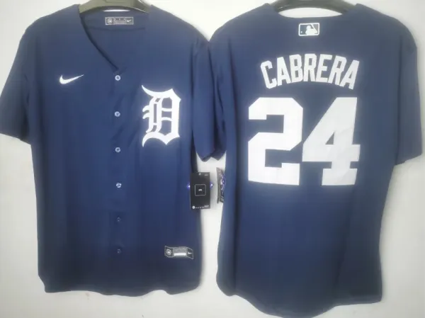 Detroit Tigers  #24  CABRERA   Dark Blue   Jersey  （五件起批）