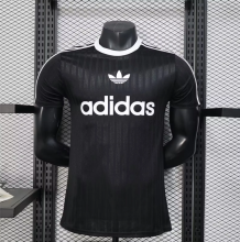 25-26  Adidas Casual Clothes Black  Player  1:1 1:1 Quality Soccer Jersey
