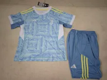 25-26 Juventus  Away  Kids  Kits 1:1 Quality Soccer Jersey