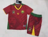 25-26 Cameroon  Away  Kids  Kits 1:1 Quality Soccer Jersey