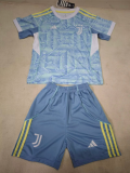 25-26 Juventus  Away  Kids  Kits 1:1 Quality Soccer Jersey