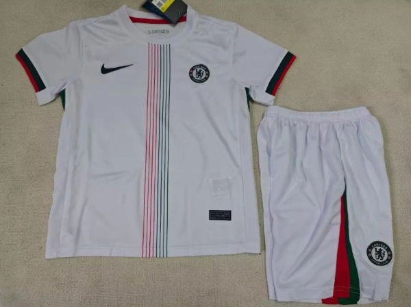 25-26  Chelsea  Away  Kids Kits 1:1 Quality Soccer Jersey