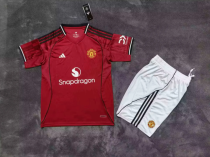 25-26 Manchester United  Home  Adult Kits 1:1 Quality Soccer Jersey（成人套装）