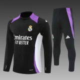 25-26 Real Madrid Training  Light Black Paired With Purple Player  1:1 Quality Training Jersey
