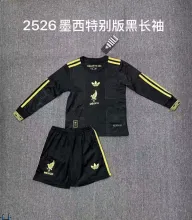 25-26 Mexico Special Edition Black Long Sleeves  Adult Kits 1:1 Quality Soccer Jersey（成人套装）