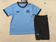 25-26  Germany 125th Anniversary Edition Blue Kids   Kits   1:1 Quality Soccer Jersey