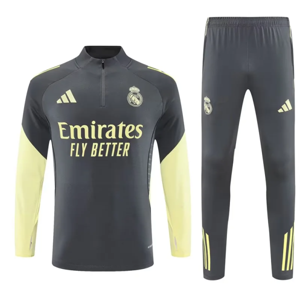 25-26 Real Madrid Training  Light Dark Grey  1:1 Quality Training Jersey