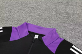 25-26  Real Madrid Training  Light Black Paired With Purple  1:1 Quality Training Jersey