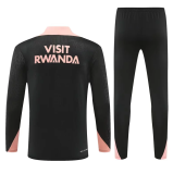 24-25 Paris  Kids  Black Paired With Pink  player  1:1 Quality Training Jersey
