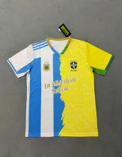 25-26  Argentina  Brazil Joint Venture Fans  1:1 Quality Soccer Jersey