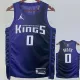 23-24 Kings MONK #0 Purple Top Quality Hot Pressing NBA Jersey (Trapeze Edition)飞人版
