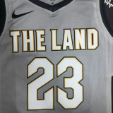 2018 Cleveland Cavaliers JAMES #23 Gray Top Quality Hot Pressing NBA Jersey