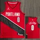 Trail Blazers LILLARD #0 Jordan Red Top Quality Hot Pressing NBA Jersey