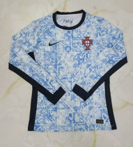 2024 Portugal European Cup Away Long sleeves Player Version Soccer Jersey 2024 Portugal European Cup Away Long sleeves Player Version Soccer Jersey