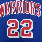 Warriors WIGGINS #22 Blue 75th Anniversary Retro NBA Jersey
