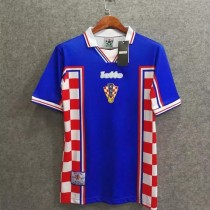 1998 Croatia Away Blue Retro Soccer Jersey 1998 Croatia Away Blue Retro Soccer Jersey