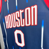 23-24 Rockets WESTBROOK #0 Royal blue City Edition Top Quality Hot Pressing NBA Jersey