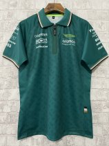 2024 F1 Aston New Pattern Short Sleeve Racing Suit（有领）