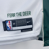 22-23 BUCKS HOLIOAY #21 Home White Top Quality Hot Pressing NBA Jersey(V领)