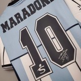 MARADONA 10# Argentina Home Retrot Soccer Jersey 2001