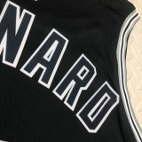 22-23 SA Spurs LEONARD #2 Black Top Quality Hot Pressing NBA Jersey (Retro Logo)