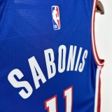 24-25 Kings SABONIS #11 Blue City Edition Top Quality Hot Pressing NBA Jersey