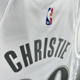 24-25 Dallas Mavericks CHRISTIE #00 White City Edition Top Quality Hot Pressing NBA Jersey