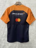 2025  F1 McLaren New Pattern Short Sleeve Racing Suit（圆领，胸前宝蓝，无号码）