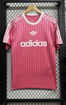 2025 AD Casual Pink Fans Training shirts *三叶草 2025 AD Casual Pink Fans Training shirts *三叶草