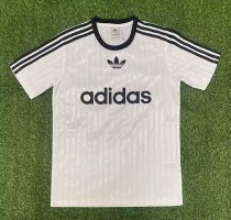 2025 AD Casual White Fans Training shirts *三叶草 2025 AD Casual White Fans Training shirts *三叶草