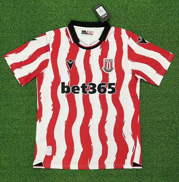 25-26 Stoke City Home Fans Soccer Jersey