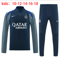 25-26 PSG High Quality Kids Half Pull Tracksuit
