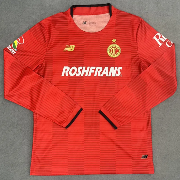 25-26 Toluca Home Long Sleeve Soccer Jersey 1:1 Thai Quality*带星
