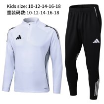 2025 AD White Kids Half Pull Tracksuit 2025 AD White Kids Half Pull Tracksuit