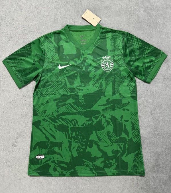 25-26 Sporting Lisbon Green Fans Soccer Jersey 1:1 Thai Quality