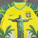 25-26 Brazil Yellow Green Special Edition Training shirts 1:1 Thai Quality(黄袖口)