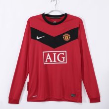2010 Man Utd Home Long sleeves Retro Soccer Jersey