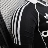 2025 AD Black Player Version Polo Short Sleeve 1:1 Thai Quality