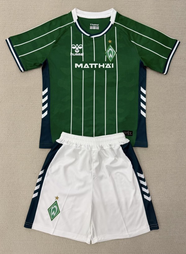 25-26 Werder Bremen Home Kids Soccer Jersey