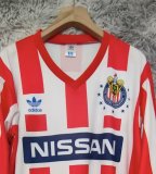 1990-1991 Chivas Home Long Sleeve Retro Soccer Jersey