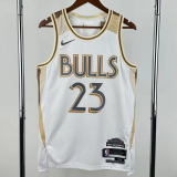 24-25 BULLS JORDAN #23 White City Edition Top Quality Hot Pressing NBA Jersey