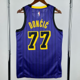 20-21 Lakers DONCIC #77 Purple Top Quality Hot Pressing NBA Jersey(圆领)