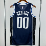 22-23 Dallas Mavericks CHRISTIE #00 Royal Blue Top Quality Hot Pressing NBA Jersey (Trapeze Edition)飞人版