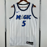 25-26 Magic BANCHERO #5 White Top Quality Hot Pressing NBA Jersey(条纹)