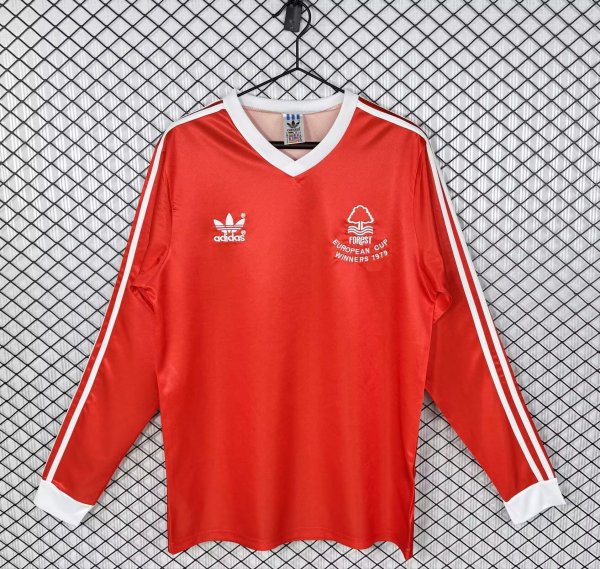 1977-1980 Nottingham Home Long Sleeve Retro Soccer Jersey