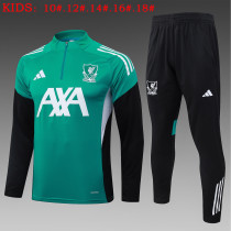 25-26 Liverpool High Quality Kids Half Pull Tracksuit 25-26 Liverpool High Quality Kids Half Pull Tracksuit